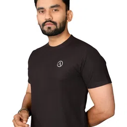 Moda Rapido Men Black Polyester Tshirts image 3
