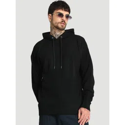The Roadster Lifestyle Co Textured Relaxed-Fit Hooded Pullover Sweater-picture-37