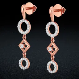 Joyalukkas 18KT Gold Twinkle Teardrop Diamond Earring -2.98 g-image-51