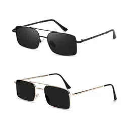 HAYDEN haiza Unisex Pink Lens & Black Square Sunglasses with-image-7