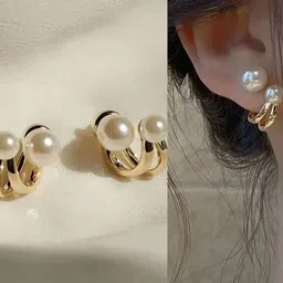 Jewelfy Women Gold-Plated Alloy Studs-image-37