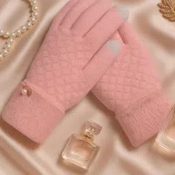 LOOM LEGACY Women Acrylic Touchscreen Gloves-image-60