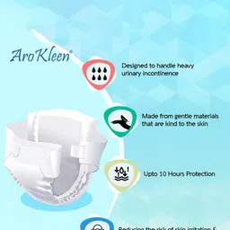 Arokleen Set Of 5 Disposable Adult Diapers - M - 10 Pcs Each image 3