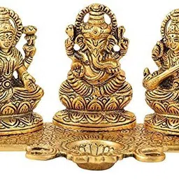 shri kaila maa art gallery laxmi g Ganesh G With Saraswati G Decorative Showpiece-14 cm image 5