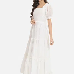 SZN Puff Sleeve Georgette Maxi Dress image 2