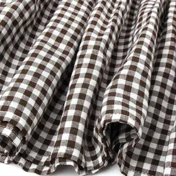 LULU & SKY Gingham Checked Tiered Shoulder Straps Fit & Flare Mini Dress image 3