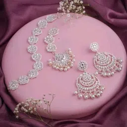 Gyaan Jewels Stone-Studded & Beaded Jewellery Set-picture-36