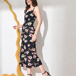 BAESD Women Printed Bodycon Midi Dress image 5