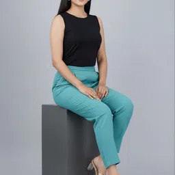 MIRAYYA Women Tailored Easy Wash Trousers image 2