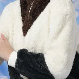 TANDUL Women Geometric Checked Lightweight Crop Tailored Jacket image 5