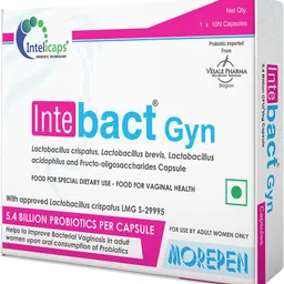 dr. morepen INTEBACT GYN Prebiotics and Probiotics Supplement || 5.4 Billion CFU Unflavoured Capsules-picture-28