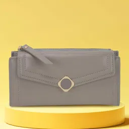 Mochi Women Solid Three Fold Wallet-image-29