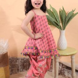 House Of Kids Cotton Sleeveless Print A-Line Dress-picture-48