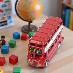 Ascension Red London Double Decker Bus Miniature Decorative Curio Matte Showpiece-image-35