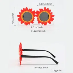 NESKA MODA Unisex Kids Black Lens & Red Sunglasses image 4