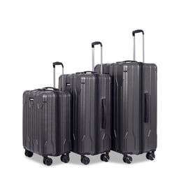 Killer Set Of 3 Hard-Sided Large With Medium & Cabin Trolley Suitcase-picture-0