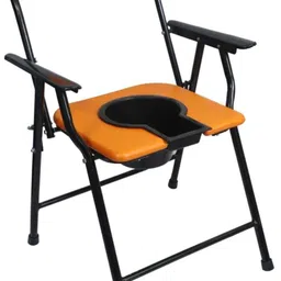 varietytone Anti-Skid Commode Chair (Orange) Commode Chair image 1