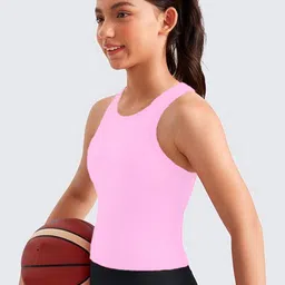 BRAAFEE Gilrs Pack Of 2 Cotton Round Neck Camisoles image 4