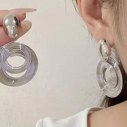 Nitant Dual Spiral Style Korean Fashion Earrings-picture-23