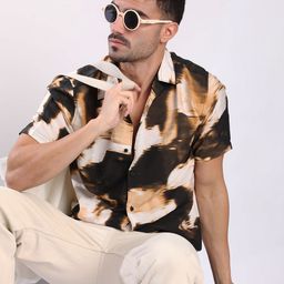 Bene Kleed Men Abstract Printed Casual Shirt-picture-3