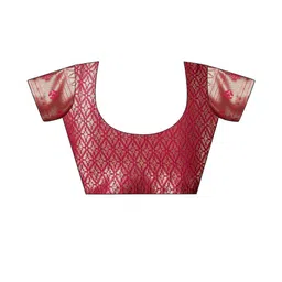 DIVASTRI Blue Silk Blend Woven Design Sarees image 2