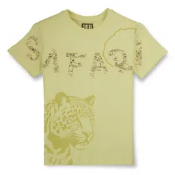 Gini and Jony Boys Graphic Printed Round Neck Cotton T-shirt image 1
