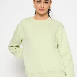 Madame Women Round Neck Pullover Sweatshirt-image-91