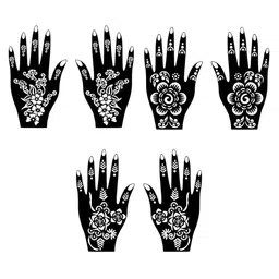 VOORKOMS Mehndi Stencil Stickers for Henna Beauty image 3