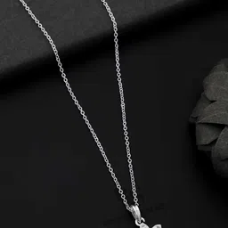 Boghra Sales Set Of 4 Silver-Plated German Silver American Diamond Necklace image 5