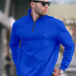 Triptee Men High Neck Full Sleeve Sweatshirt image 3