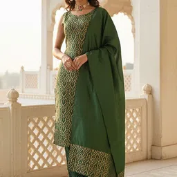 Moda Rapido Women Woven Design Art Silk Kurta Sets-image-28