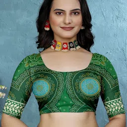 KANOODA Bandhani Printed Pure Georgette Bandhani Saree image 3