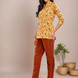 Moda Rapido Printed Mandarin Collar Shirt With Trousers image 3