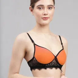 Samvar Orange Cotton Non-Wired Non Padded Minimizer Bra image 2