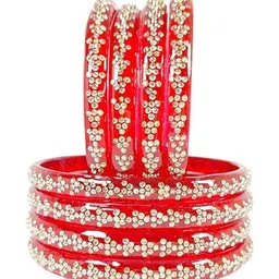 AMITFASHION Set Of 8 Zircon-Studded Bangles-picture-32