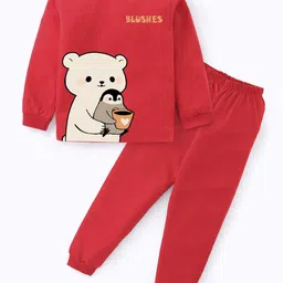 BLUSHES Unisex Kids Printed T-shirt with Pyjamas-image-9