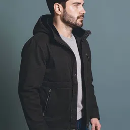 Mast & Harbour Hooded Solid Tailored Jacket image 2