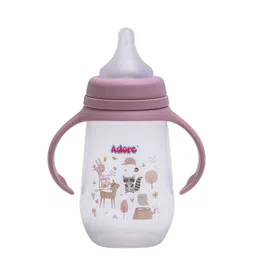 Adore Kids Nok Nok Wide Neck Feeding Bottle With Twin Handle - 250 ml - Pink image 4