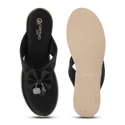 ORTHO JOY Women T-Strap Flats With Bows image 5