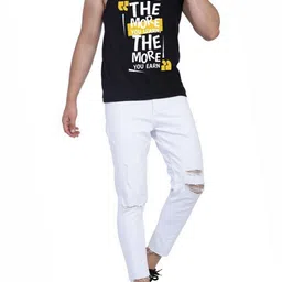 WOOSTRO Men Pack Of 2 Typography Printed Round Neck Cotton Slim Fit T-shirts image 5