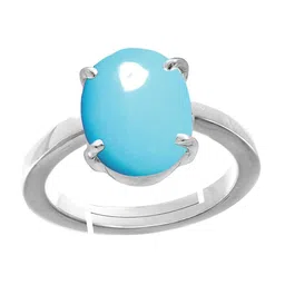 RRVGEM 7.25 Ratti 7.00 KT Turquoise Gemstone Ring-picture-15