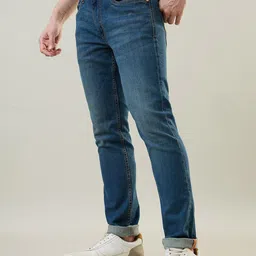 TIM PARIS Men Original Ferdinand Slim Tapered Fit Mid-Rise Light Fade Stretchable Jeans image 3