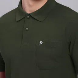LUX PARKER Men Pack of 2 Solid Polo Collar Cotton Slim Fit T-shirts image 4