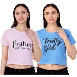 100luck Girls Casual Cotton Blend Top (Multicolor, Pack of 2)-picture-50