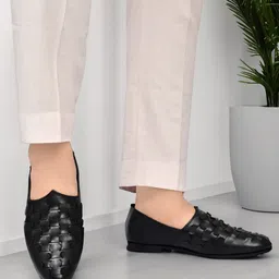 g l trend Ethnic Casual Men's Woven Design Nagra Juti Mojari Handmade Shoe Party Wear For Men image 5