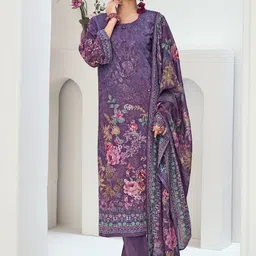 Stylee LIFESTYLE Embroidered Pure Silk Unstitched Dress Material-image-27