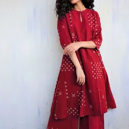 Moda Rapido Women Red Kurta Sets image 2
