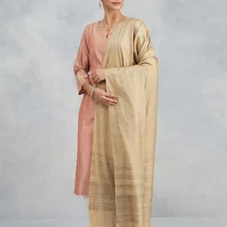 Fabindia Striped Woven Design Dupatta With Zari image 3