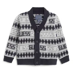 GUESS kids Boys Self Design Cardigan Sweater image 1