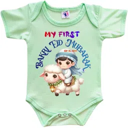 Cute Pals Infants My First Bakri Eid Printed Cotton Bodysuit-image-19